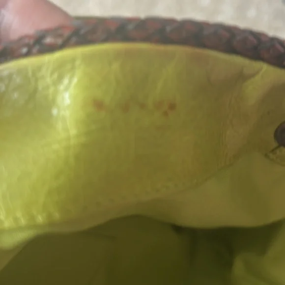 CLAUDIA FIRENZE bright Green Spacious inside medium bag / tote . Italy - Picture 15 of 15